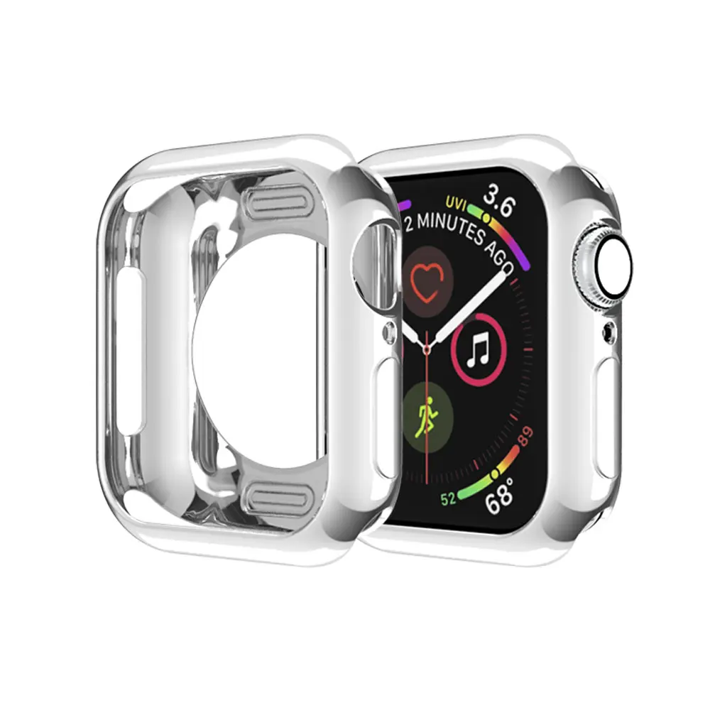 Мягкий чехол из ТПУ для Apple Watch 40 мм 44 38/42 тонкий гибкий защитный бампер iWatch Series