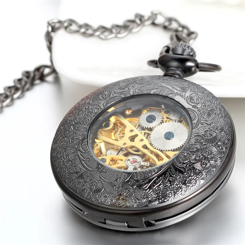 Lancardo Heart Roman Dual Display Gift Antique Pocket Watch Pocket Watch Retro Quartz Machinery Watch For Men And Women