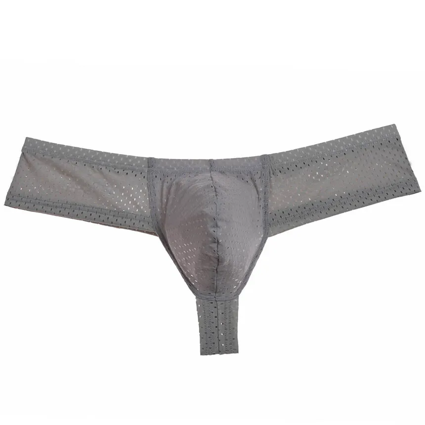 Light Gray Мужские дышащие мини-боксеры, нижнее белье, Cimfy Bulge Pouch, бикини, боксеры, боксеры, Hombre Ropa Interior Hombre Calecon - Цвет: Light Gray