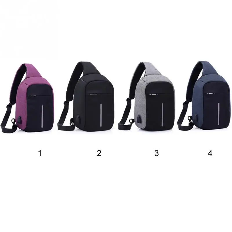 The New Waterproof Anti-Theft Chest Bag Hide Zipper Briefcase Charging Messenger Bag