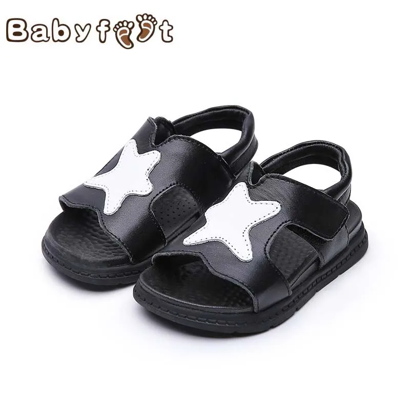 Babyfeet лето 2017 новые сандалии способа прибытия мальчики из натуральной кожи мягкой