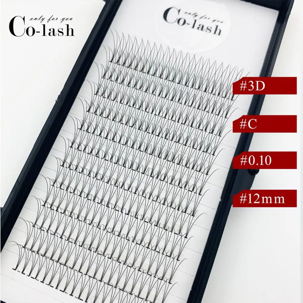 Colash русский объем цветные ресницы расширение D Curl предварительно сделанные вентиляторы ресниц Горячая индивидуальный ресниц расширения