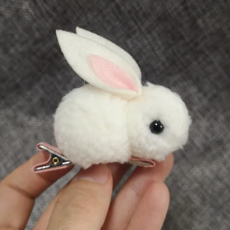 Милые плюшевые Pom Rabbit детские заколки для волос для девочек с Ленточные заколки для волос головной убор заколки для волос аксессуары для волос Головные уборы