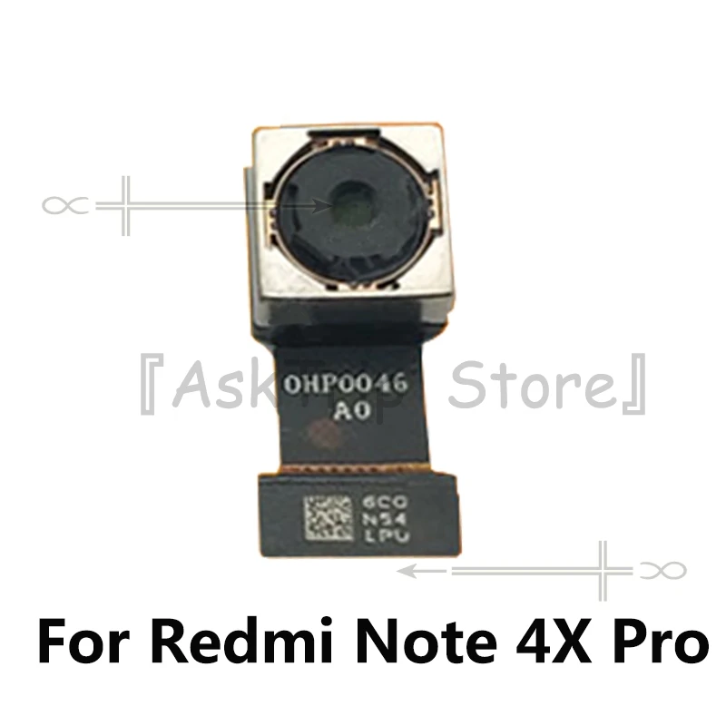 For Redmi Note4X Оригинальная задняя большая Основная камера, глобальная задняя камера, модуль гибкого кабеля для Xiaomi mi Red mi Note 2 3 4 4A 4X Pro, запчасти для ремонта - Цвет: For Redmi Note4X