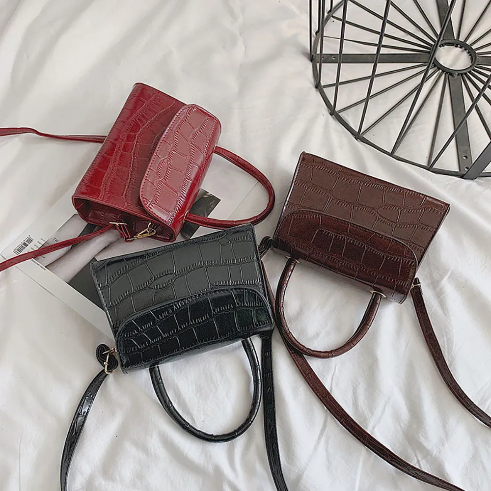 Крокодиловый узор сумки через плечо для женщин 2019 маленькая сумочка сумка из