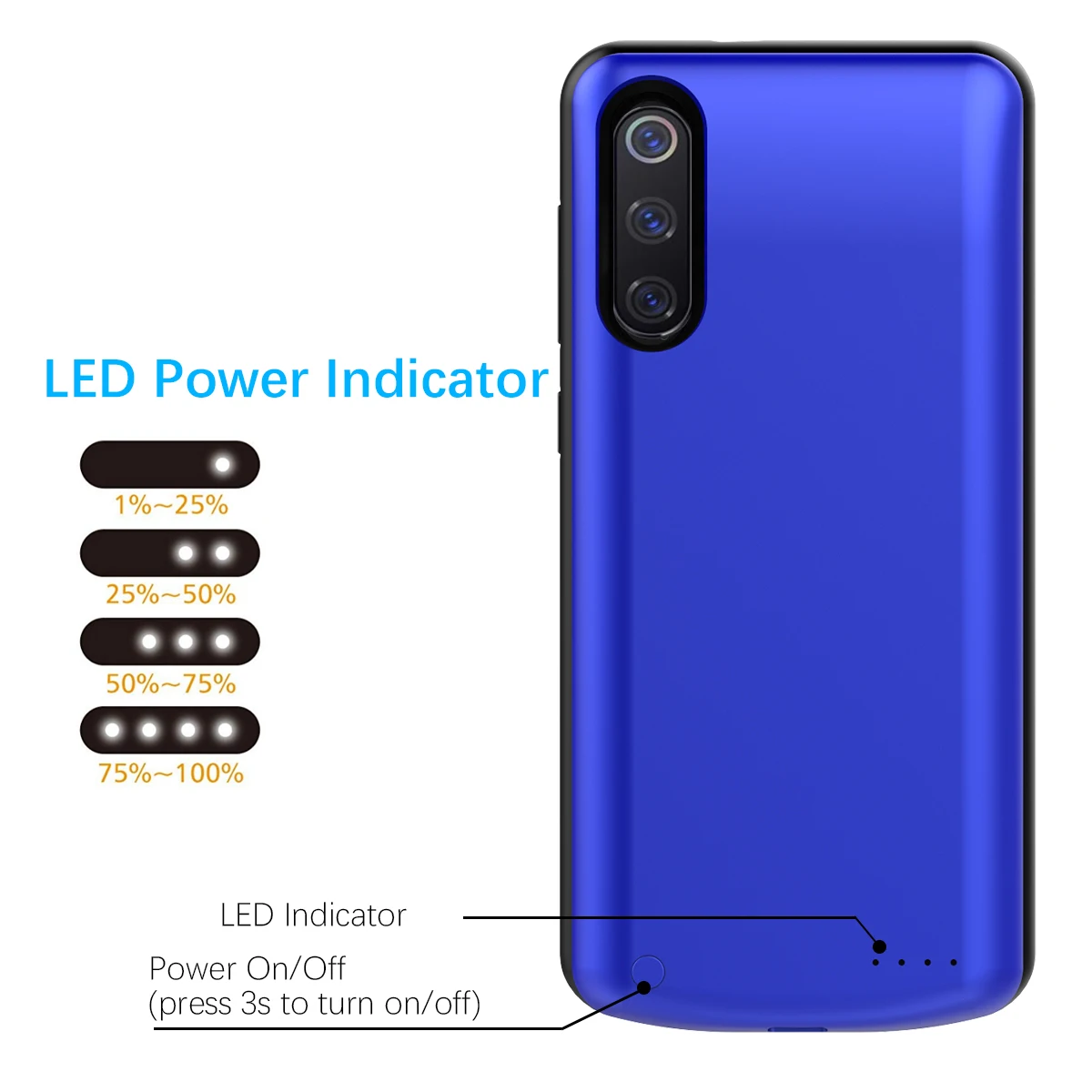 ДЛЯ Vivo S1 Pro Чехол для зарядного устройства 5000 мАч расширенная батарея резервного