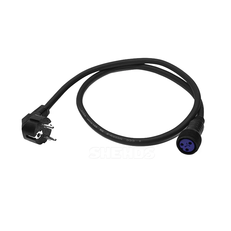 Prower Plug 4 шт. водонепроницаемый кабель питания и DMX сигнальный кабель Разъем 1 м SHEHDS - Цвет: Prower Plug