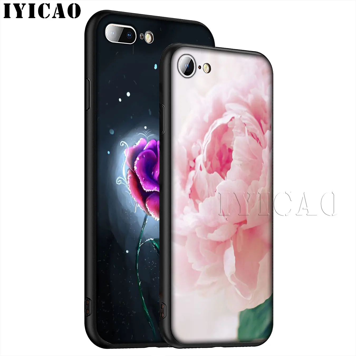 IYICAO красивый мягкий силиконовый чехол для телефона с розами iPhone XR X XS 11 Pro Max 6 6S 7 8
