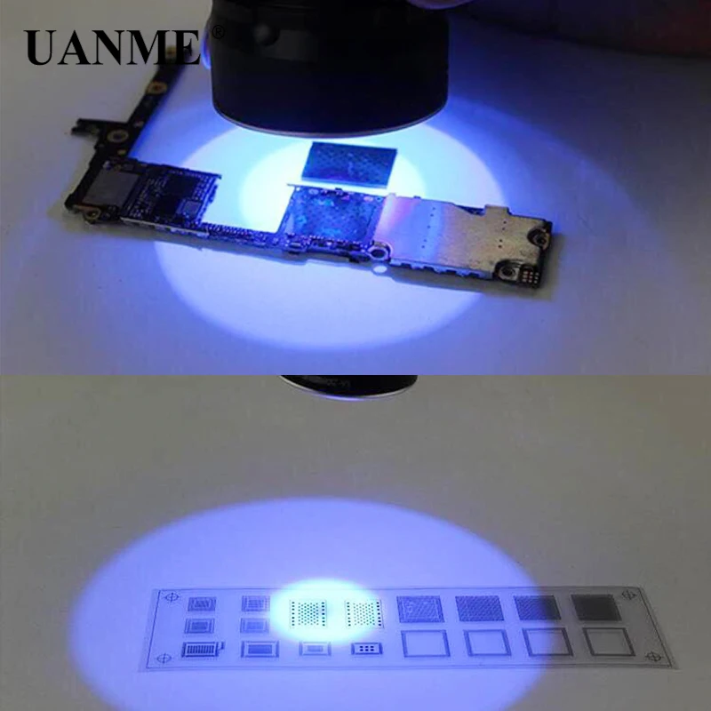 UANME инструмент для ремонта мобильных телефонов УФ-клей отверждаемая лампа USB 5 В светодиодный Ультрафиолетовый Зеленый масло отверждения фиолетовый светильник для iPhone печатная плата