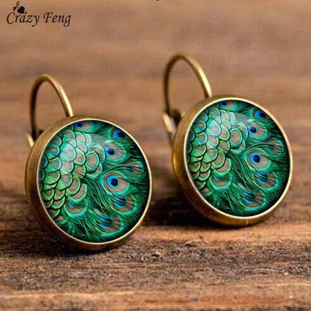 Crazy Feng Boho Цветочные Висячие серьги для женщин винтажные ювелирные изделия геометрический узор круглые серьги Bijoux boucles d'oreuilles bohemia