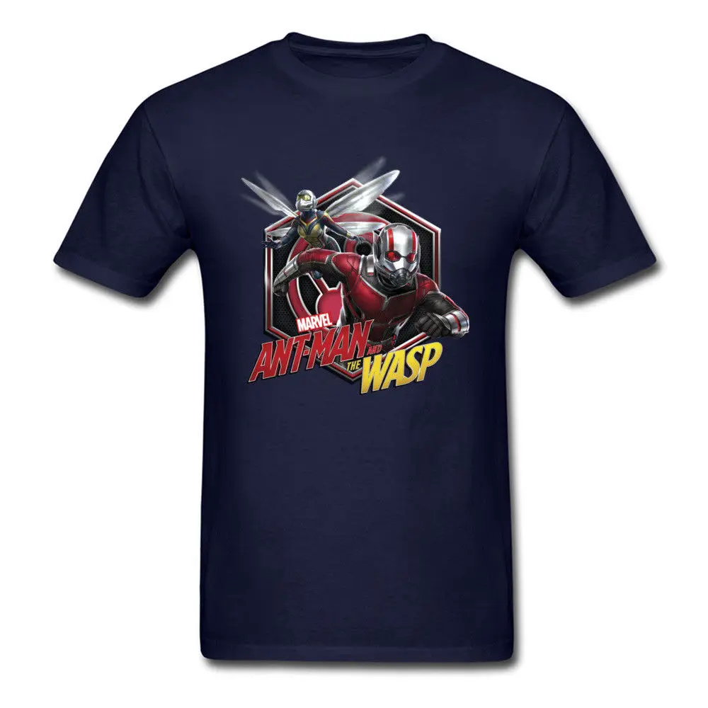 Новый муравей и ОСА фильм для мужчин рубашка Marvel комиксов s футболка 100% хлопок