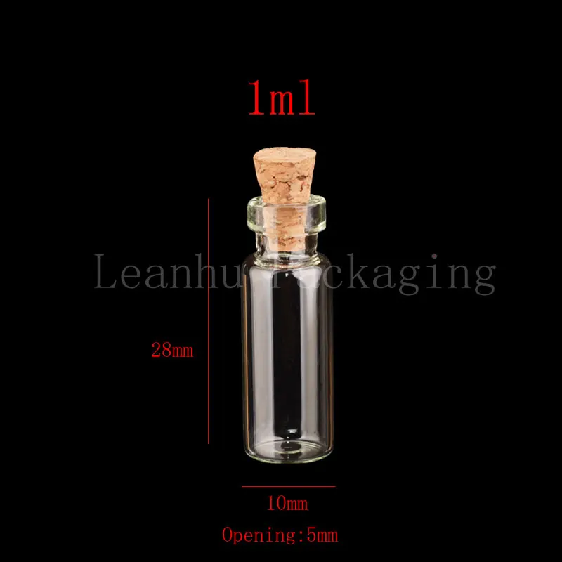 

50pcs 0.5ml,0.8ml,1ml,4ml Small Glass Vials Wishing Bottles Glass Bottles With Plastic or Wood Cap Diy Glass Gift For Wedding
