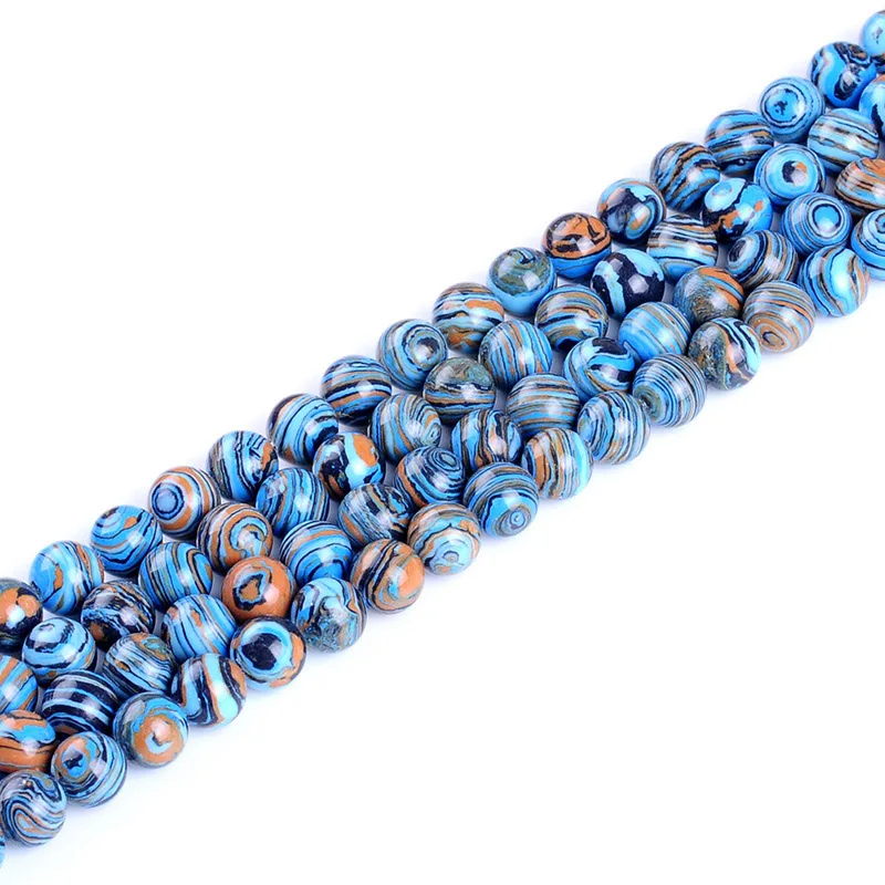 Малахические Каменные Бусы 1 нить/Лот свободные разделительные бусины для