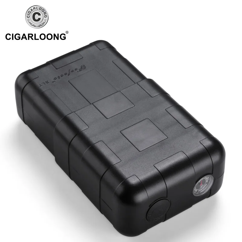 CIGARLOONG COHIBA черная портативная дорожная сигарная коробка увлажняющий Водонепроницаемый влажный сигарный набор подходит для 5 сигар Humidor чехол CLA-B0051 - Цвет: Черный