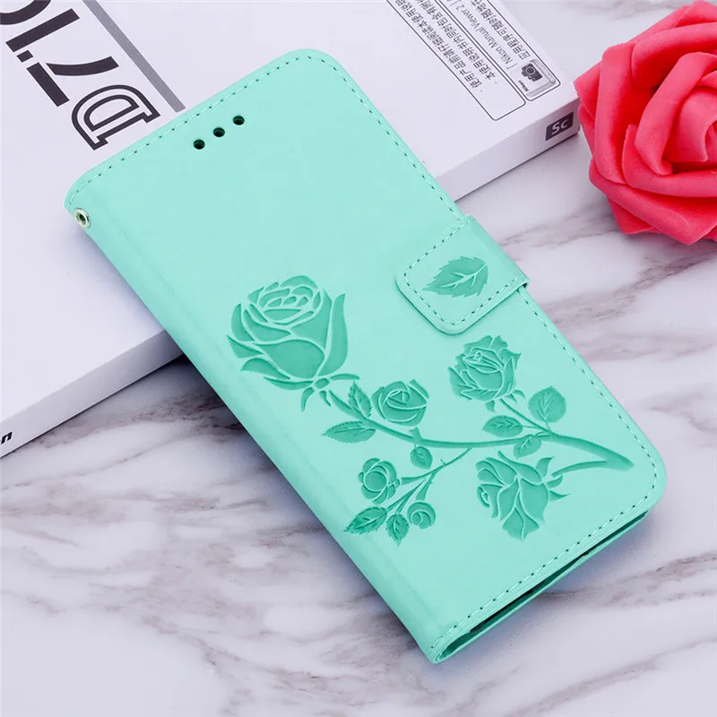 Кожаный чехол-кошелек PDGB для samsung Glalxy S10 Lite A750 J4 J6 Plus Prime J2 Pro J1 J3 J5 J7 откидная крышка с 3D тиснением цветок