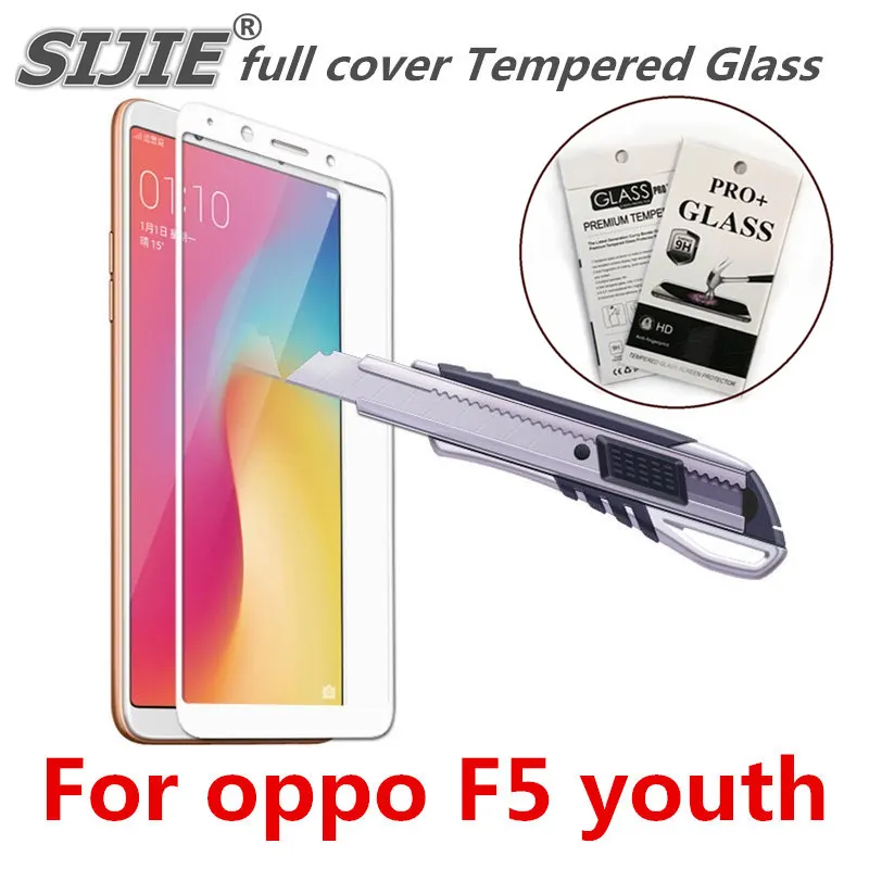 Полное покрытие закаленное Стекло для oppo F5 молодежи F5youth F 5 Экран защитный телефон закаленное дело Чехлы на раме все края