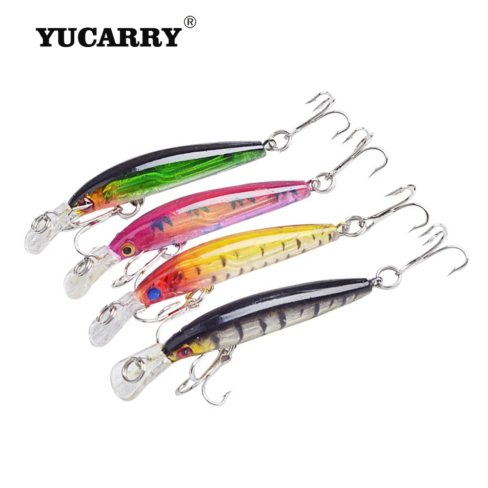 YUCARRY бренд 4 цвета 8 см 3 9 г # крюк многосекционный моделирования рыбы Luya Блесен
