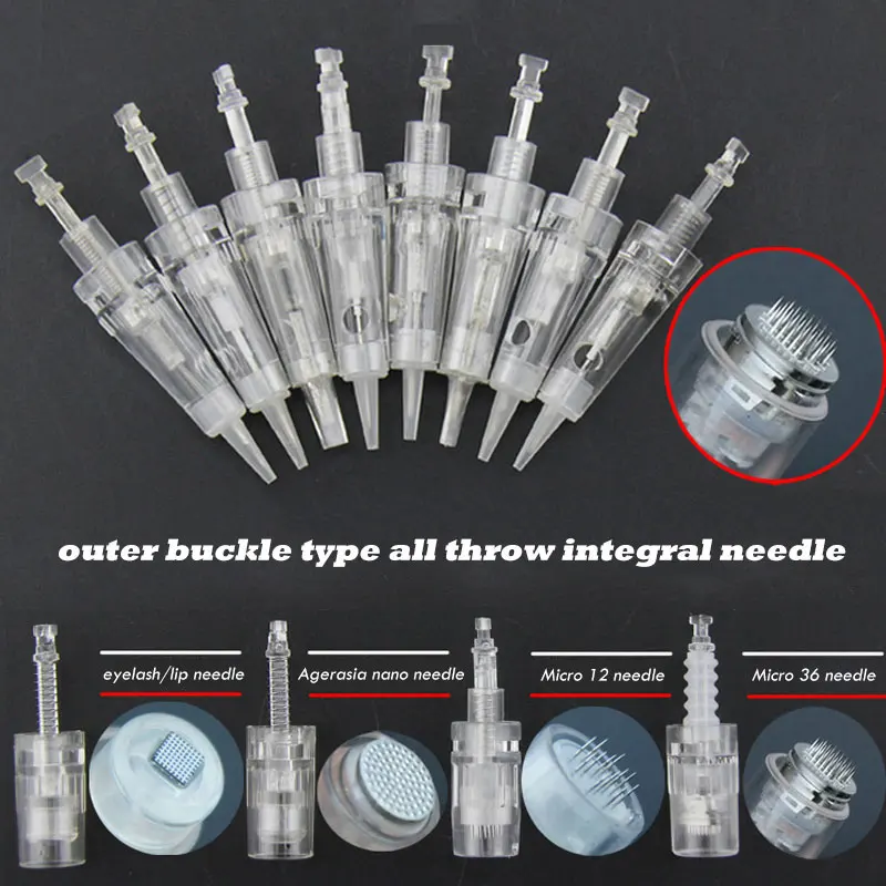 

13PCS Electric Derma Pen Needles Bayonet /Spiral Nano MYM Cartridge For Auto Microneedle Derma Pen tattoo Needle Tip