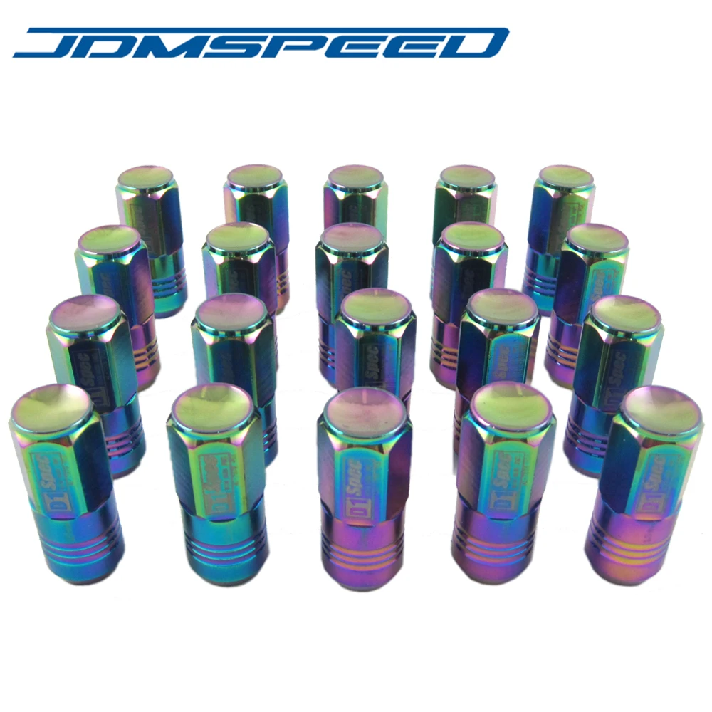 Xpower 20 PCS/set D1 SPEC NEO CHROME JDM наконечники для колес Honda Mitsubishi Ford Toyota Hyundai Kia Acura(P: 1 5 L:52