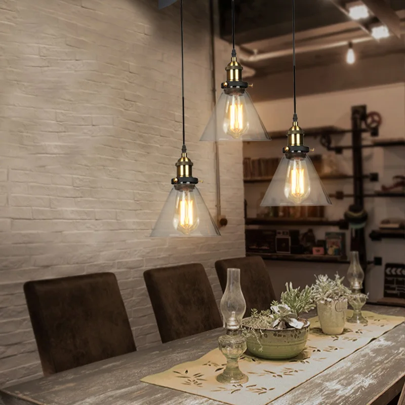 Новый стиль дымчатый серый e27 Открытый Подвесные Светильники Стекло светильник
