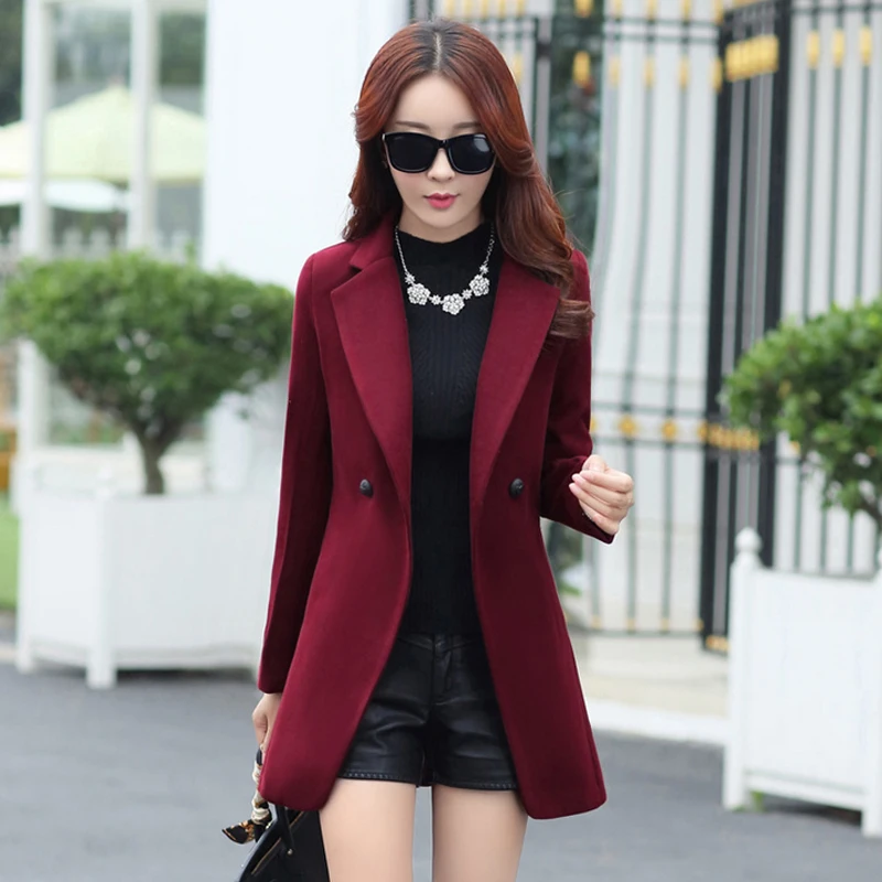 Зимнее пальто Для женщин шерсть s зима Куртки и Пальто для будущих мам длинные