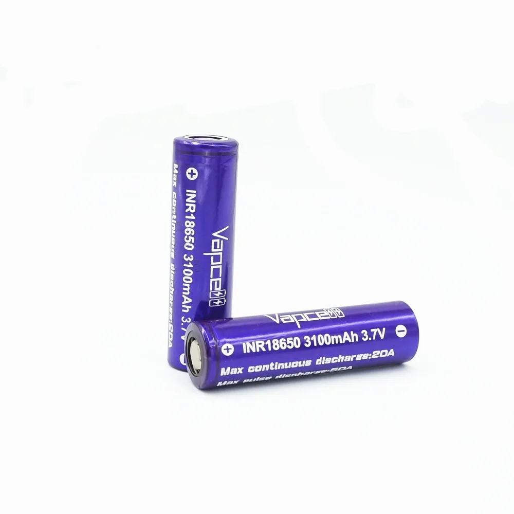 1 шт. Vapcell 18650 аккумуляторная батарея 3100 мАч 20A 3 7 В высокомощный электронный E CIG