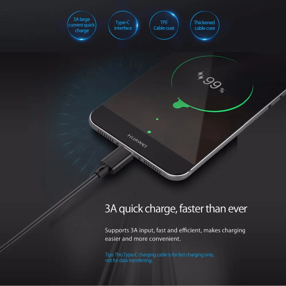 ORICO USB Type C кабель usb c кабели для зарядки 1 м Шнур 3A Макс Реверсивный провод Oneplus 7