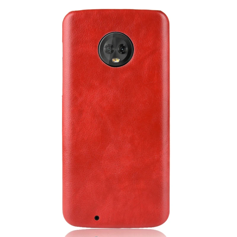 Для MOTO G6 G6Plus Кожаный чехол Роскошный Личи шаблон PU + Жесткая задняя крышка из ПК