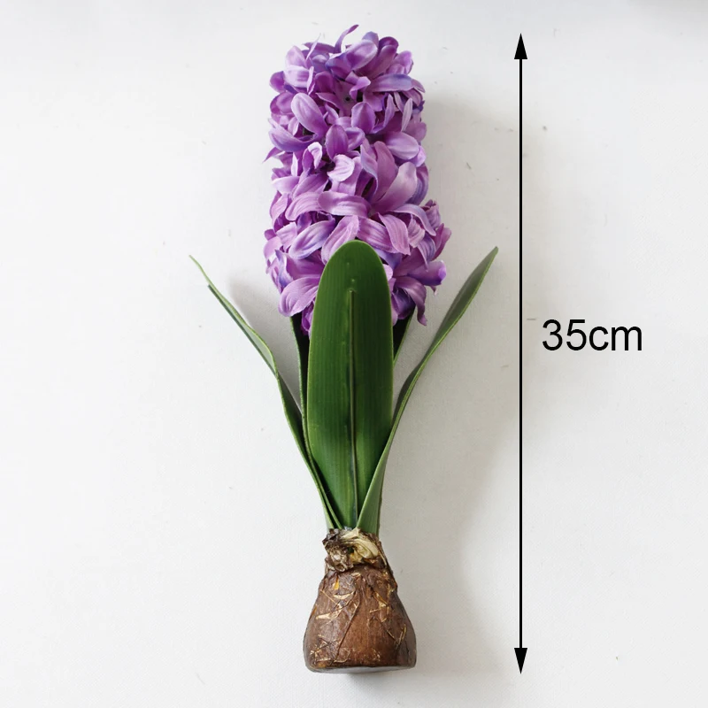 Artificial Flower Hyacinth With Bulbs Silk Flower for Wedding Garden Home Table Decoration DIY Bonsai Fake Flower