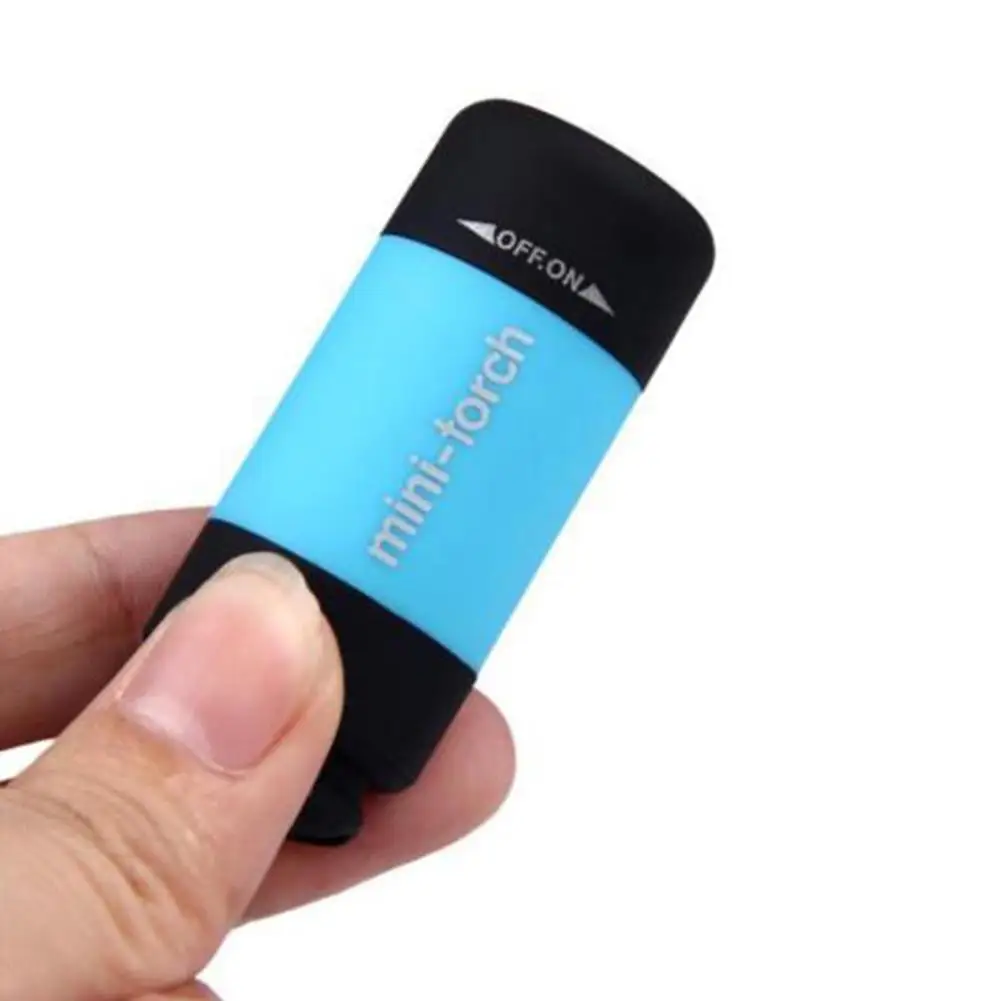 1 шт. мини брелок Карманный фонарик USB Перезаряжаемый свет лампа многоцветный
