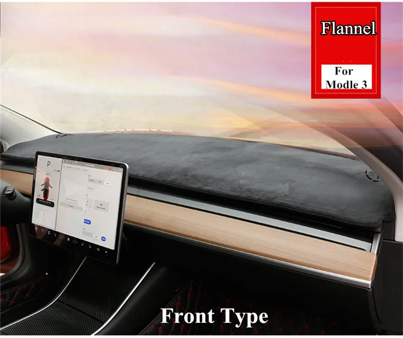 Для Tesla модель 3 приборной панели автомобиля крышка коврики Избегайте light pad инструмента платформы стол ковры для Tesla Model3