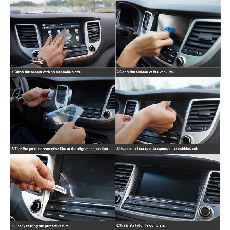 

Car GPS Navigation Screen Tempered Steel Protective Film for Mazda cx5 cx-5 2017 2018 Styling