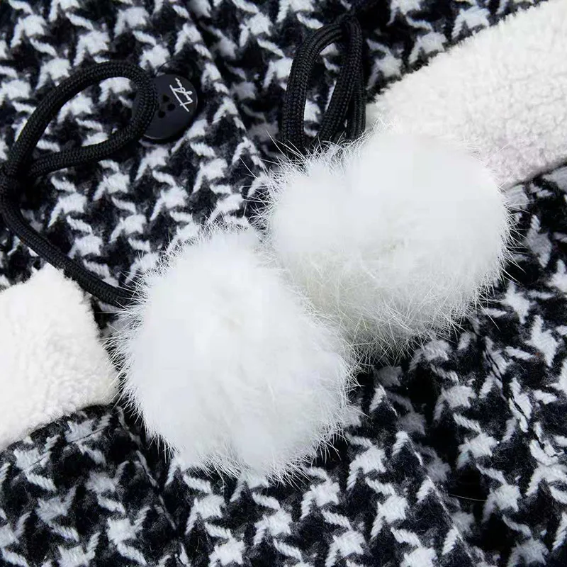 Pattern plaid girls coats winter 2018 girl fleece jacket for children outerwear 2-8year kids hooded overcoat costume | Детская одежда и