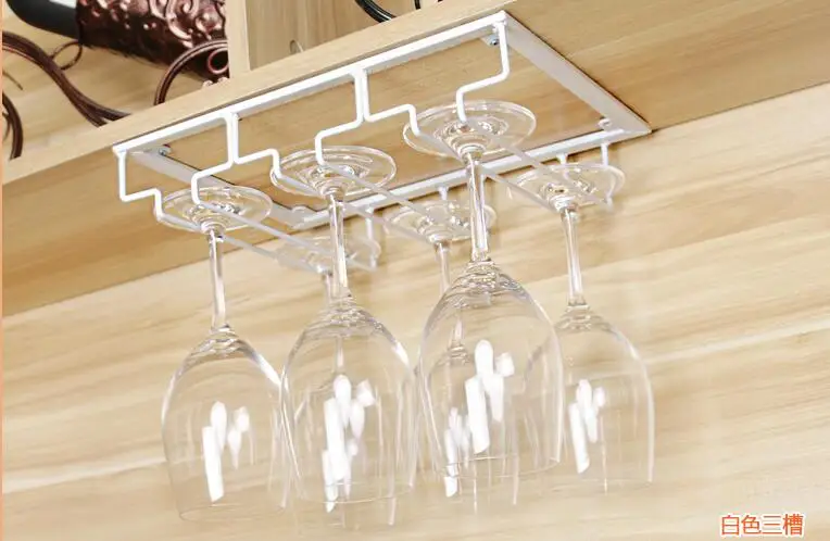 Under Cabinet Hanging Stemware Rack Wine Glasses Holder Glass Drying Hanger for Home Bar Hotel | Дом и сад