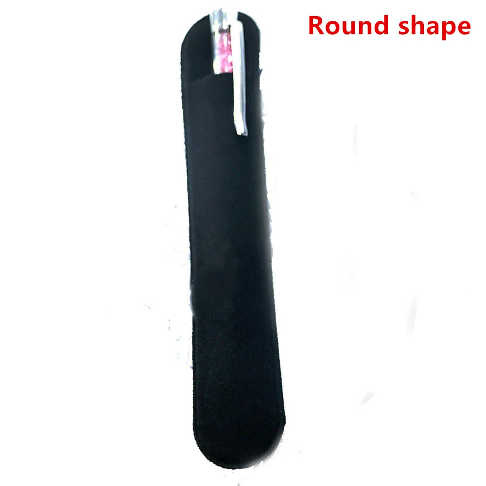 Round shape 1 шт. черный с ворсистой отделкой ткань пенал для карандашей фонтан пенал для ручек для путешествий школьный журнал поставки - Цвет: Round shape