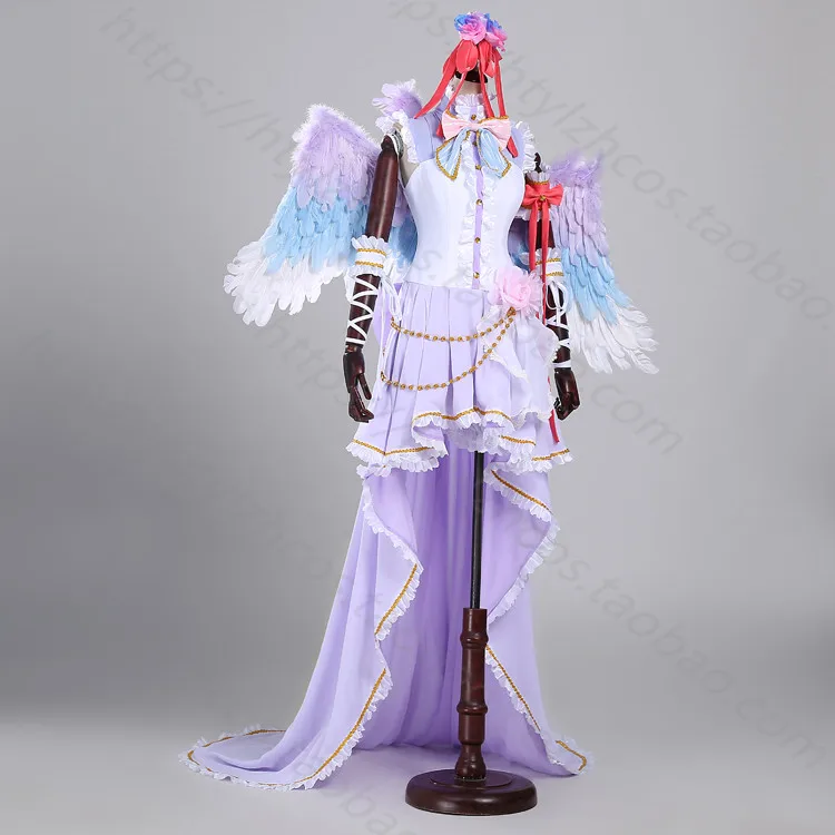 

Anime! Love live! Nishikino Maki March White Valentine's Day Angel Awakening Lolita Dress Uniform Cosplay Costume Free Shipping