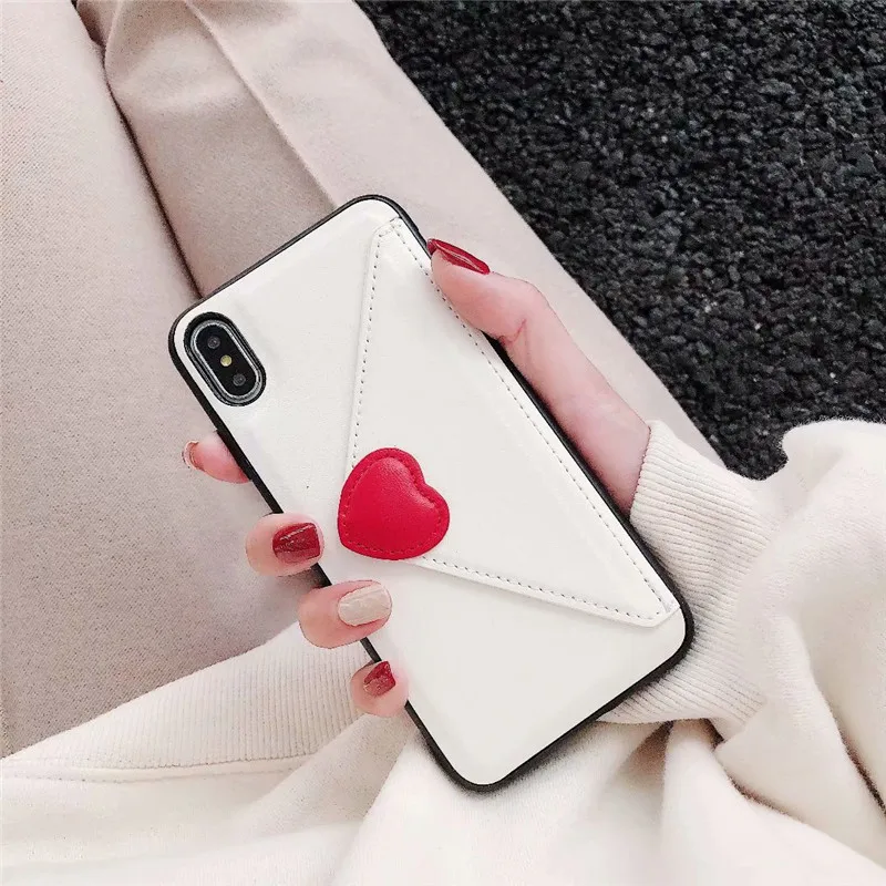 white DIS чехол, модный кожаный чехол для телефона с рисунком на тему любви для iphone XS MAX XR X, роскошный сплошной цвет, милый чехол для iphone 8, 7, 6, 6s plus, задняя крышка, Funda - Цвет: white