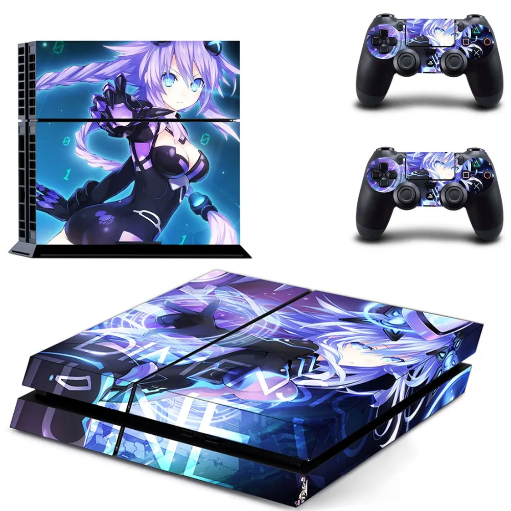 Виниловая наклейка на кожу для консоли Sony Playstation 4 и 2 контроллеров PS4 с русским