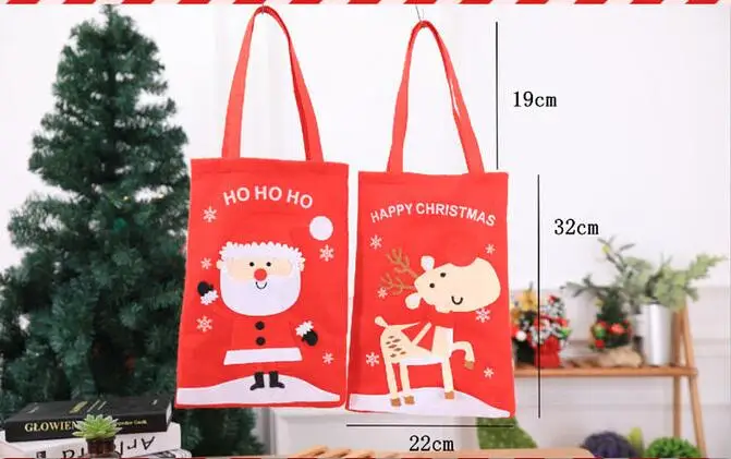 Freeshipping 2018 Christmas New Santa Claus Gift Bags Merry Candy 10pcs |
