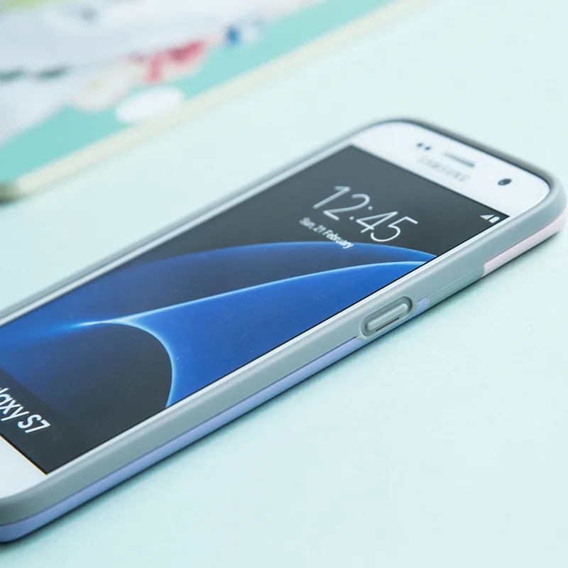 Для samsung S7 edge Note8 роскошный прочный армированный гибридный мягкий чехол с рамкой