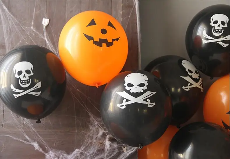 10 шт./лот 12 дюймов Хэллоуин Латекс воздушный шар в виде тыквы дом с привидениями