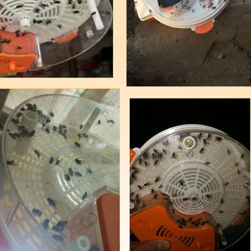 

Solar Powered Electric Fly Trap with Trapping Food USB Charging Flycatcher Artifact Catcher Trampa para moscas H99F