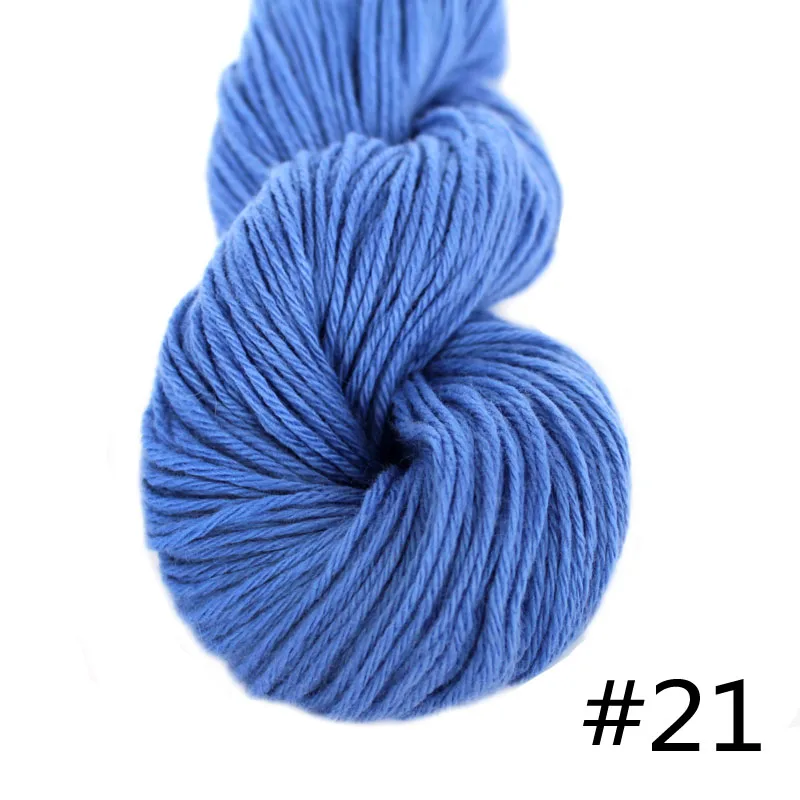 21 Periwinkle Пряжа лотоса супер мягкая кашемировая DK пряжа цвет#01-#30 натуральный кашемир 4plys ручная вязка цвет ed DIY вязание крючком - Цвет: 21 Periwinkle