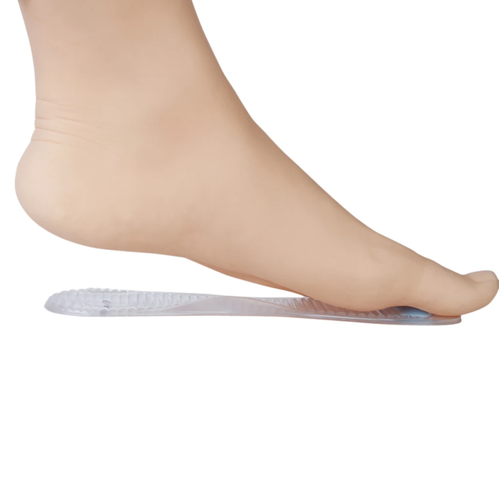 Soft 3/4 Sized Adhesive Gel Massage Insoles with Arch &amp Metatarsal Support for High-Heel Shoes Sandals Camping Hiking Accessory | Спорт и