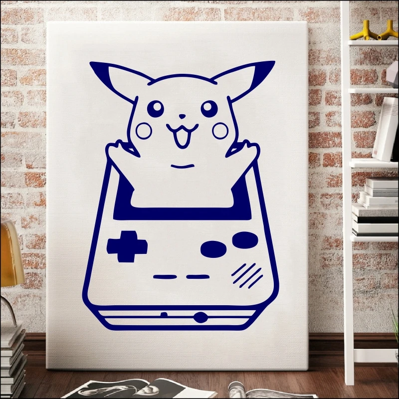 Наклейка мультфильм Покемон монстр Пикачу на стену домашний Декор украшение для