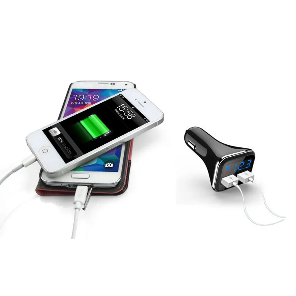 Car Universal Dual USB port fast charging charger adapter 52V 4.8A digital display screen | Автомобили и мотоциклы