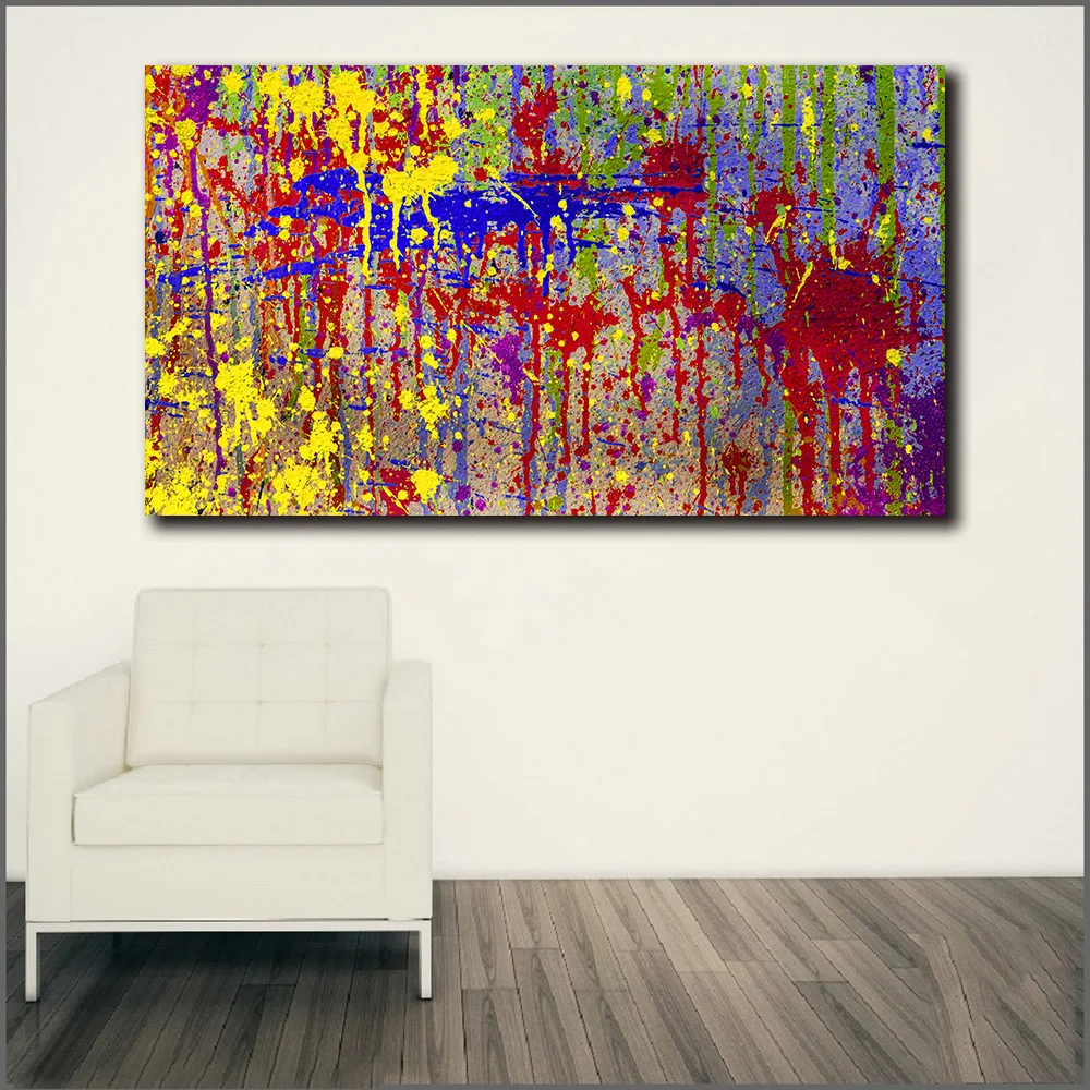 WLONG Большая картина маслом текстура Multicolore Абстрактная Картина на холсте картины