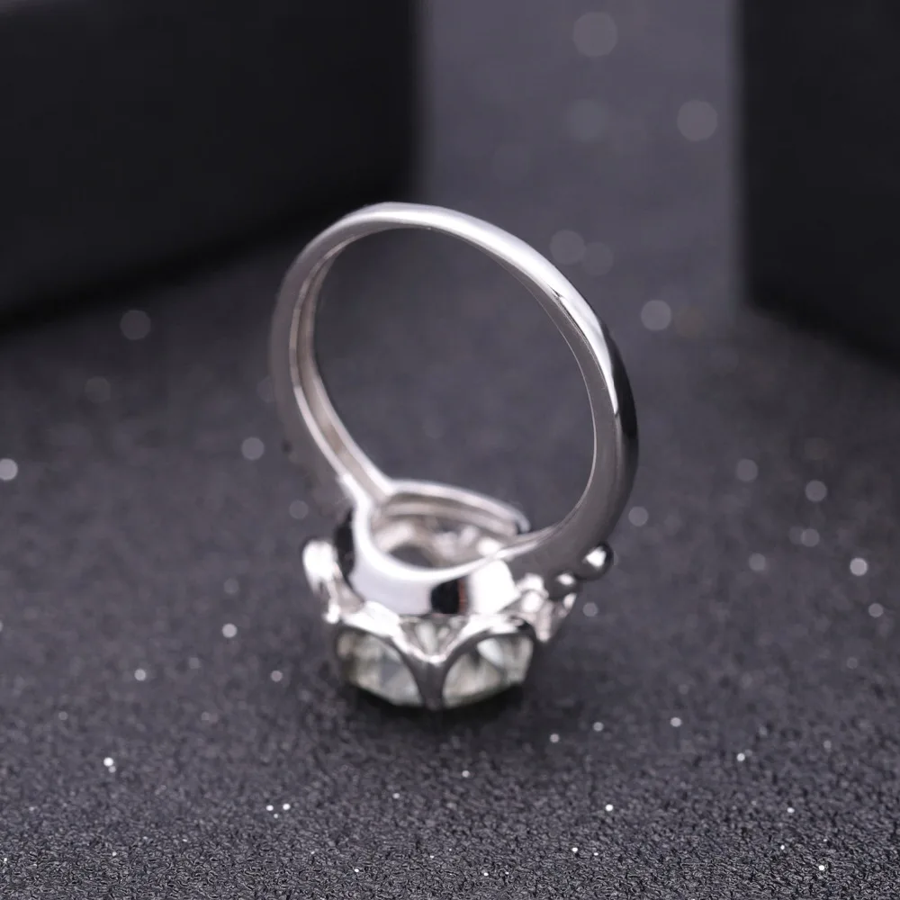 GEM'S BALLET 2.73Ct натуральное зеленое Помолвочное кольцо с аметистом, кольцо с настоящим 925 пробы, серебряным драгоценным камнем, кольца на палец для женщин, хорошее ювелирное изделие