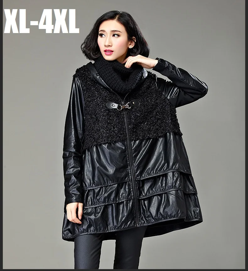 2016 Осень Зима Женский трапециевидный Тренч модные женские туфли PU Одежда с