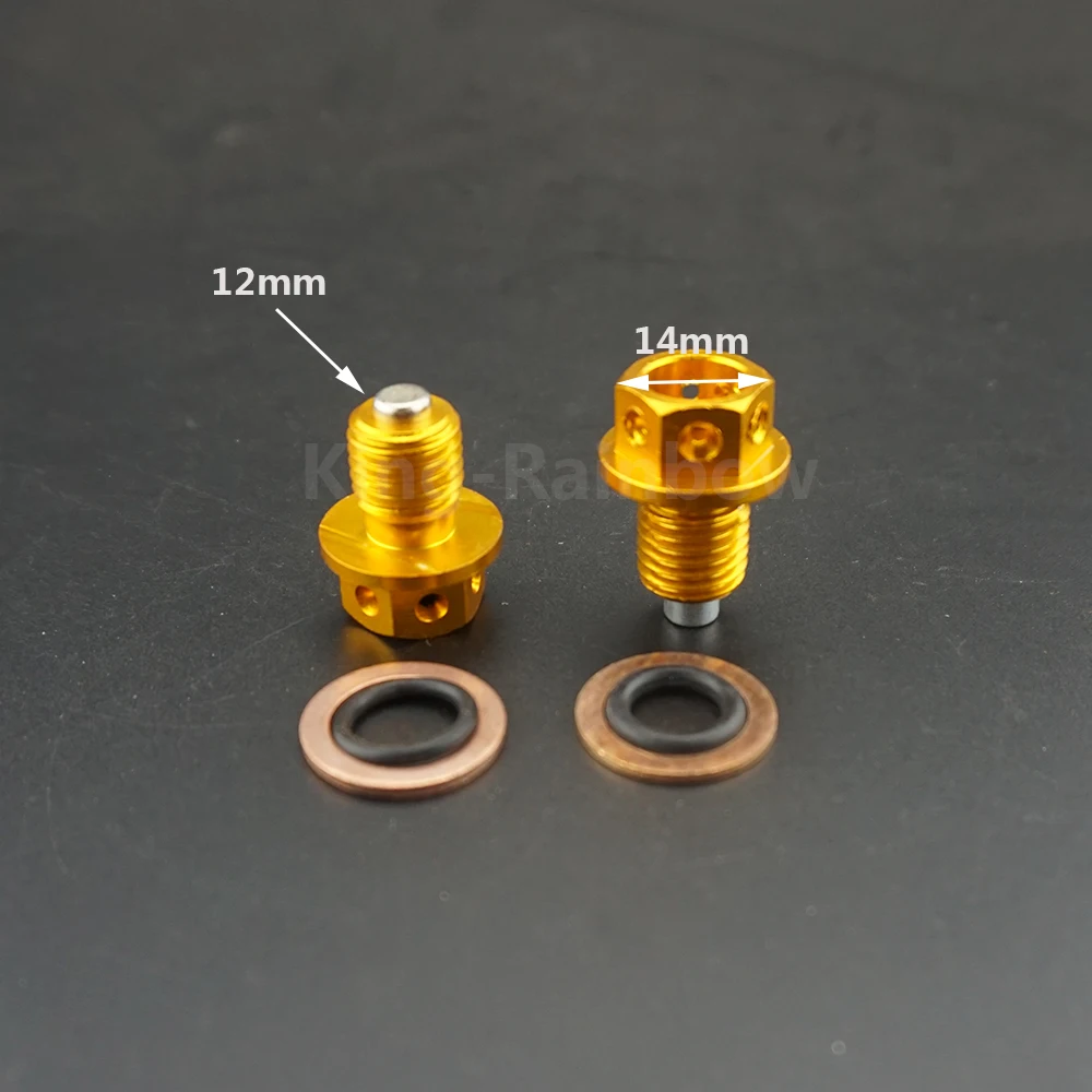 2шт Золотой M12x1.25 двигатель Магнитный маслоотвод болт заглушка для 50cc-160cc YX XR50 Pit Dirt